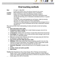 Orality Course 2022 B